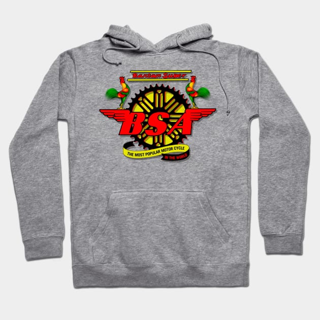 BSA Bantam Super Small Motorcycle Hoodie by MotorManiac